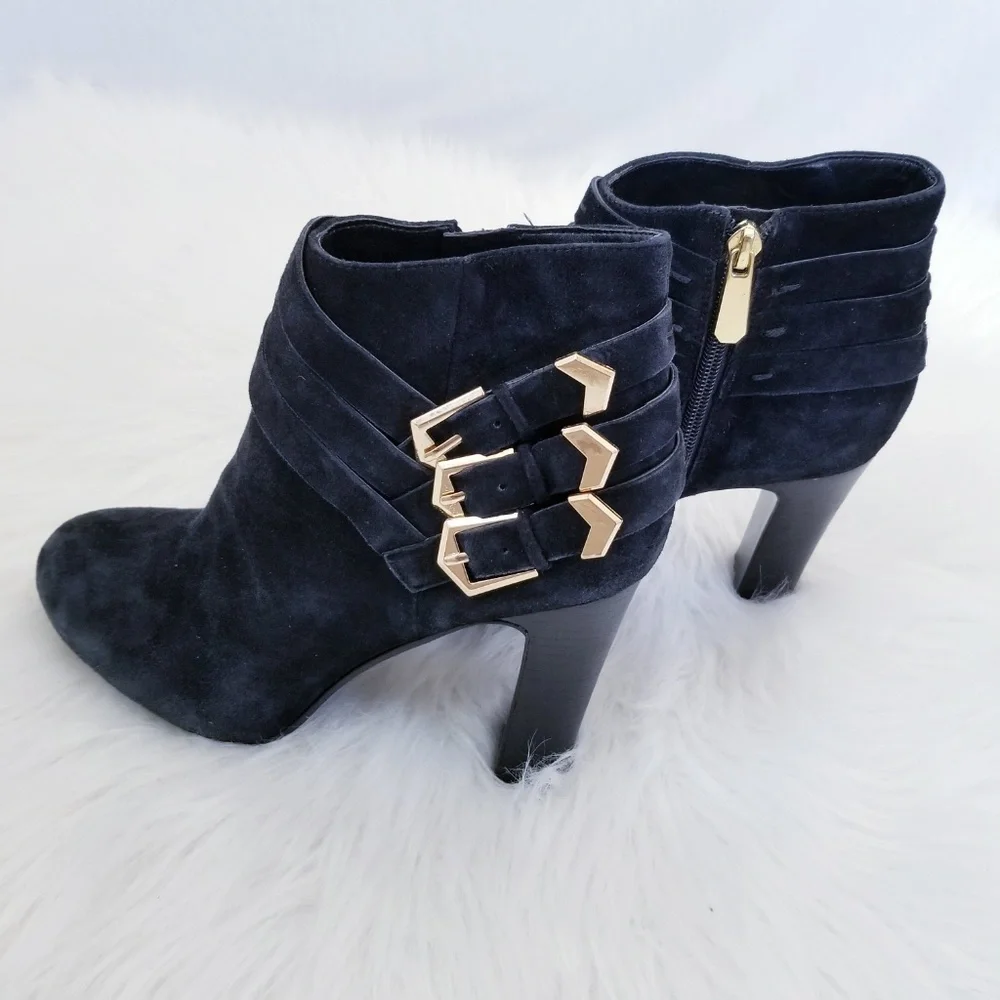 Guess LATOIAN Black Suede Ankle Boots Size 8 - Picture 5 of 8